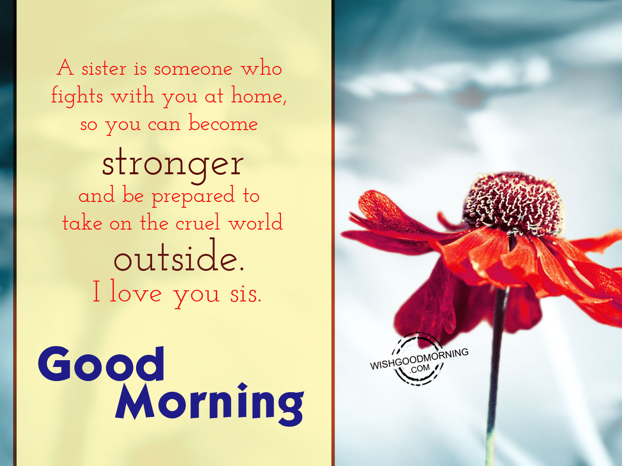 Good Morning Wishes For Sister - Good Morning Pictures ...