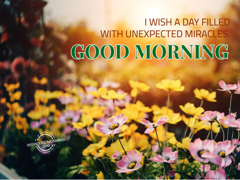 I Wish A Day Filled With Unexpected Miracles Good Morning - Good ...